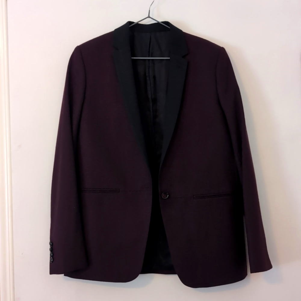 The Kooples burgundy cashmere blazer